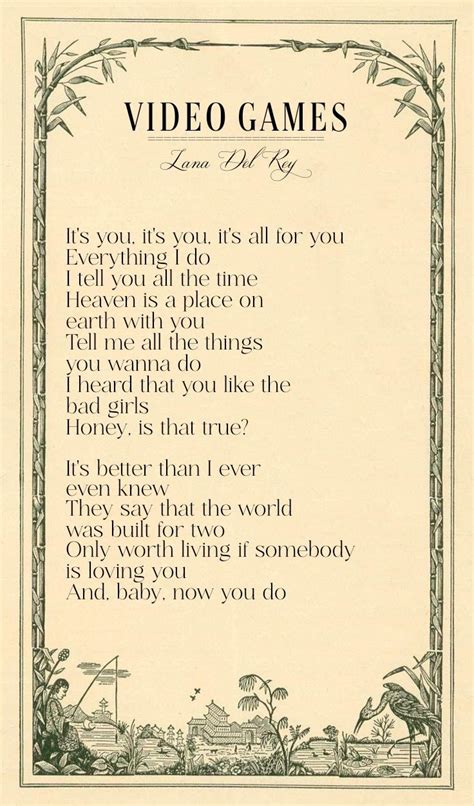 Video Games Lyrics