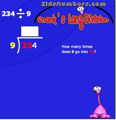 Video Long Division Math Playground Snork Math - Snork Math