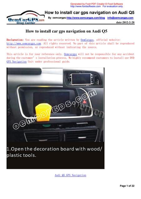 Download Video Input Module Audi G Net Nav Installation Guide 