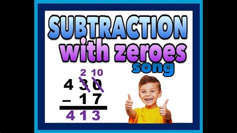 Videos With Subtracting By 0 Songs Subtraction With Zeros - Subtraction With Zeros