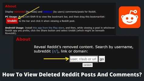 View Deleted Reddit Posts