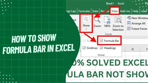 view formula bar in excel
