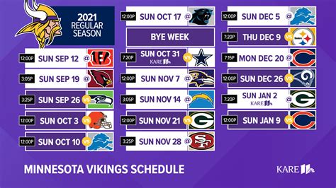 vikings schedule