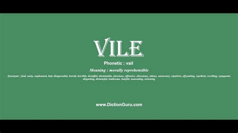 vile Etymology, origin and meaning of vile by etymonline