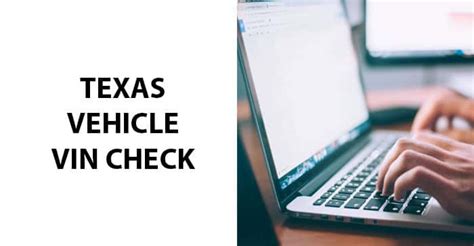 vin check texas