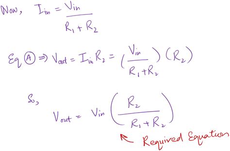 Vin Vout Equation