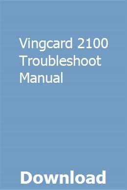 Read Online Vingcard 2100 User Manual 