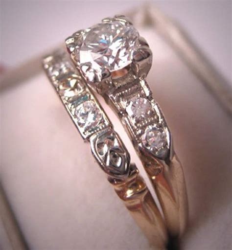 Vintage Art Deco Wedding Rings