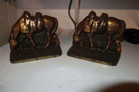 vintage bronze bookends for sale eBay