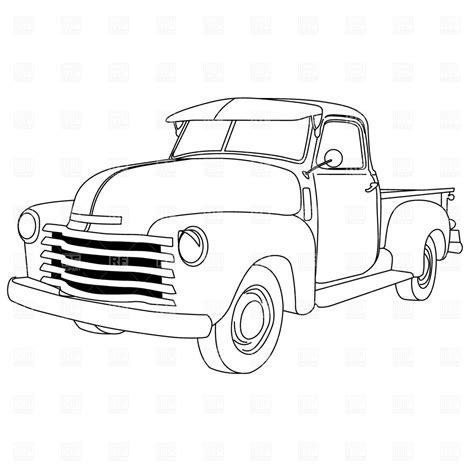 Vintage Truck Coloring Page