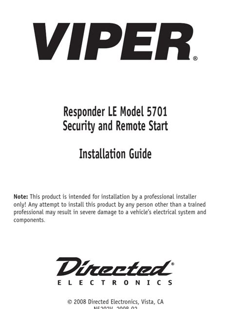 Read Online Viper 5701 Install Guide 