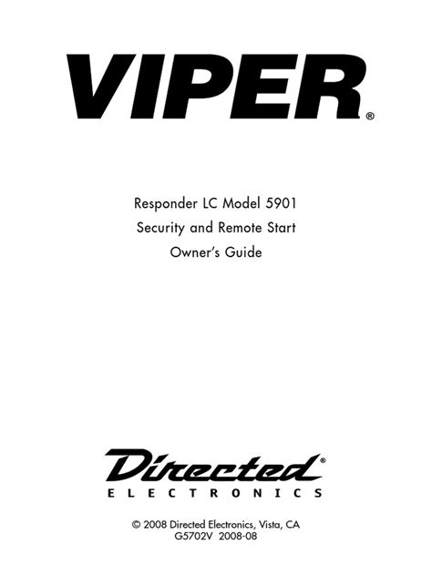 Read Viper 5901 User Guide 