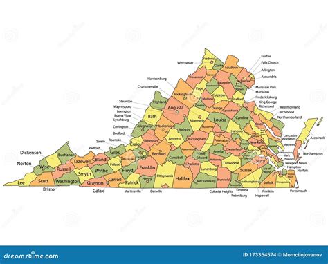 virginia counties map