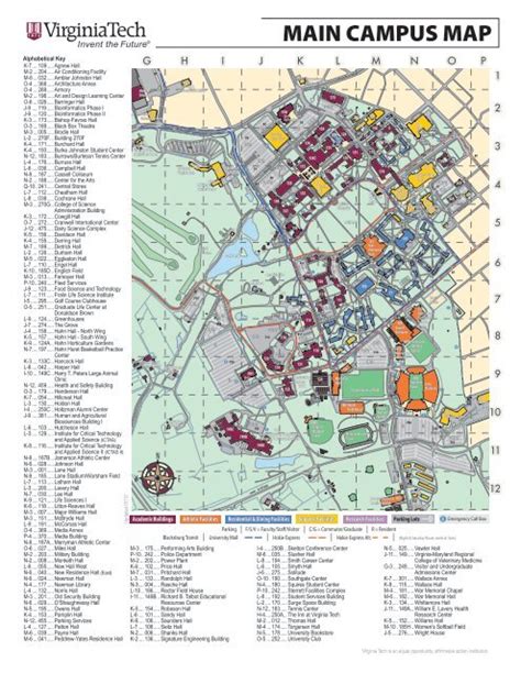 virginia tech campus map