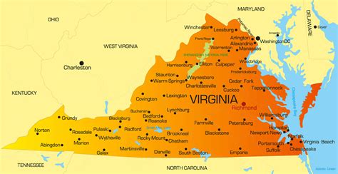 virginia us map
