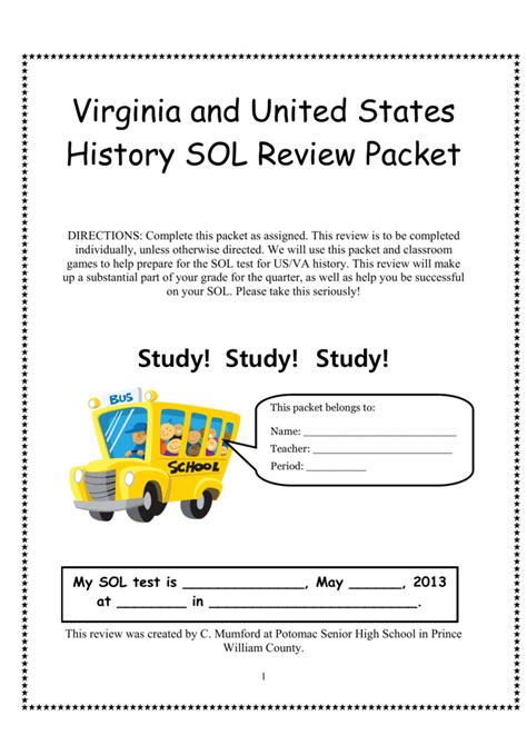 Read Online Virginia And United States History Sol Review 