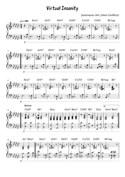 Virtual Insanity Sheet Music