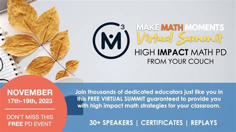 Virtual Math   Make Math Moments Virtual Summit 2023 Free Online - Virtual Math