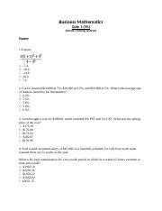 Read Virtual Business Math Quiz Answers 