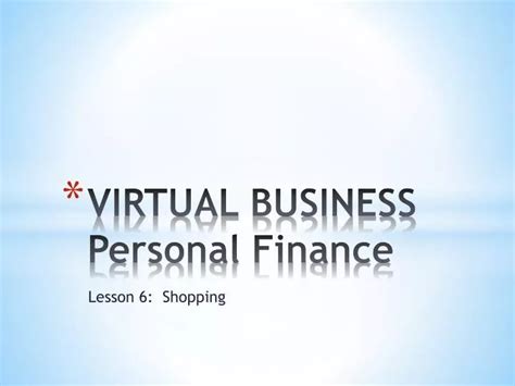 Read Virtual Business Personal Finance Lesson 14 Answers 