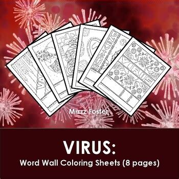 Virus Word Wall Coloring Sheets 8 Pages Digital 2nd Grade Worksheet Virus - 2nd Grade Worksheet Virus