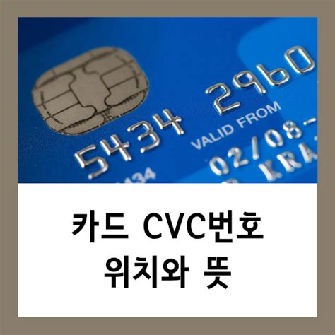 visa 카드 번호 - 카드번호와 CVC번호 네이버 블로그