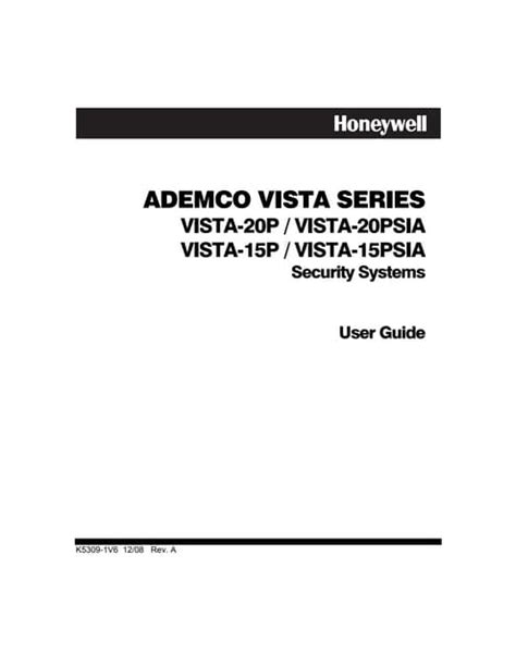 Read Vista 15P User Guide 