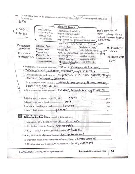 Full Download Vista Higher Learning Work Answers Leccion 6 Odawa 