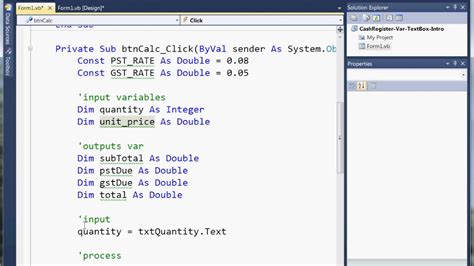 Visual Basic Cash Register