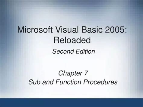 Visual Basic Reloaded 2005