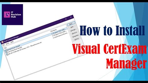 Visual Certexam Manager