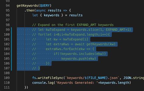 Visual Code Comment Out