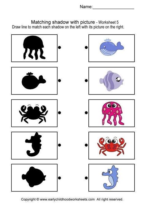 Visual Discrimination Shadow Matching Activities Shadow Matching Worksheets For Preschool - Shadow Matching Worksheets For Preschool