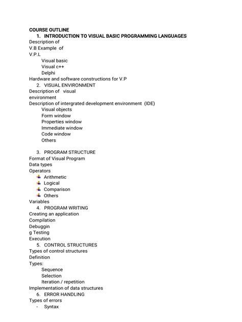 Visual Programming Notes For Mca Anna University