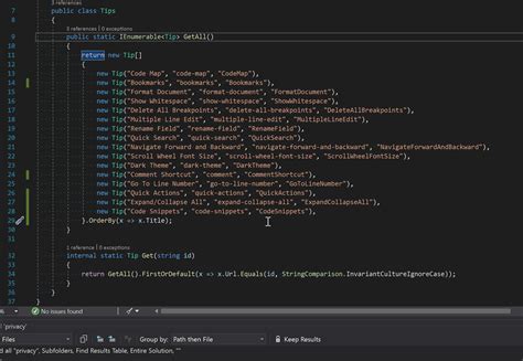 Visual Studio Collapse All