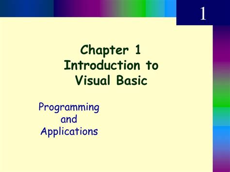 Download Visual Basic Chapter 1 