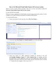 Read Visual Studio Express 2013 Manual 