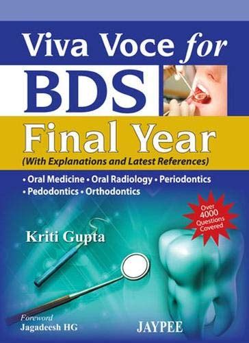 Read Online Viva Voce For Bds Final Year With Explanations And Latest References 1St Edition 