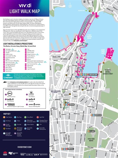 Vivid Light Walk Map 2024