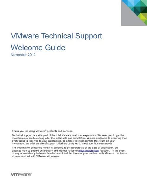 Download Vmware Technical Support Guide 