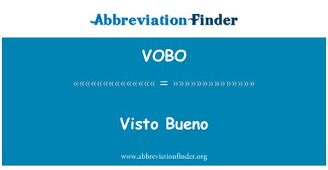 Vo Bo Que Significa