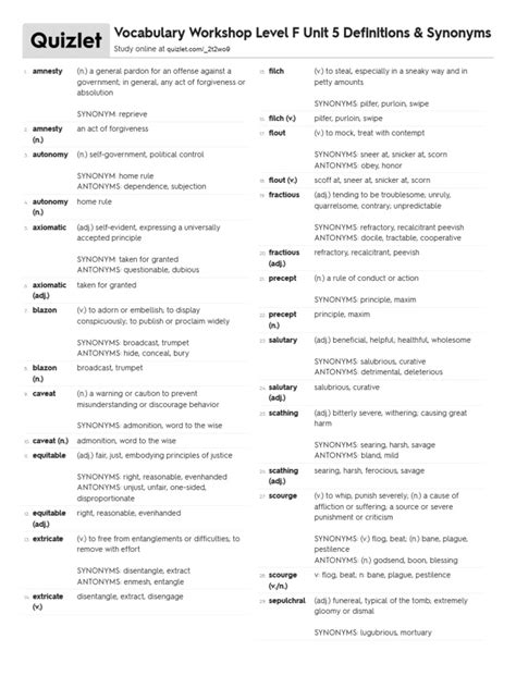 vocab workshop level f unit 8