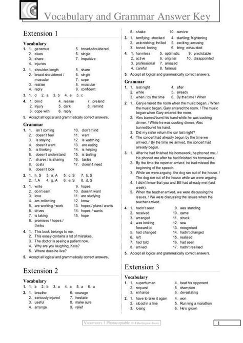Vocabulario A Level 2 Pp 198 202 Answers