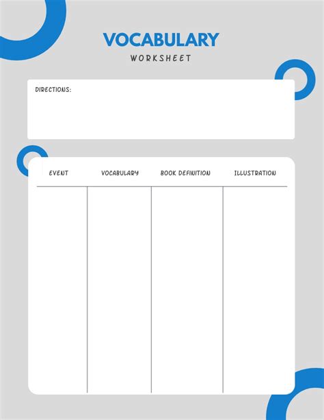 Vocabulary Words Worksheet Template Shoptangerineboutique Com Vocabulary Worksheet Middle School - Vocabulary Worksheet Middle School