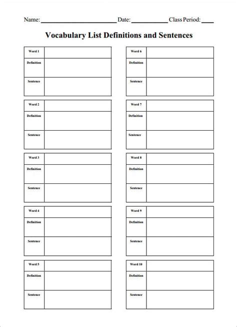 Vocabulary Words Worksheet Template Theboogaloo Org Vocabulary Map Worksheet - Vocabulary Map Worksheet