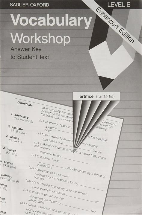 vocabulary workshop answer key for