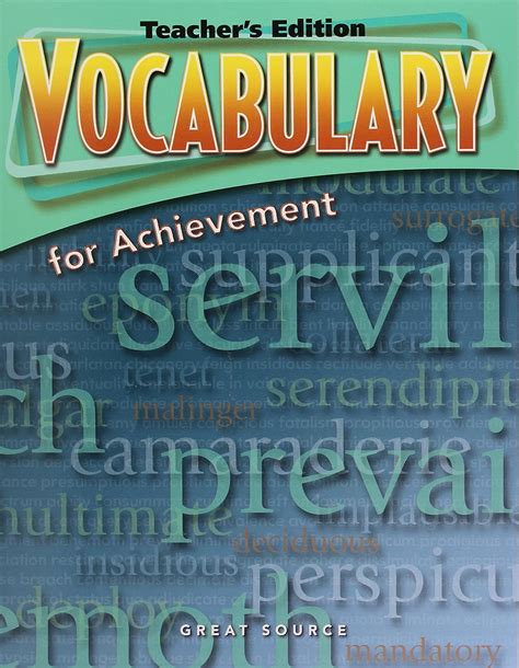 Read Online Vocabulary For Achievement Fifth Course Teacher Edition 