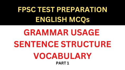 Full Download Vocabulary Grammar Usage Sentence Structure Mcqs 