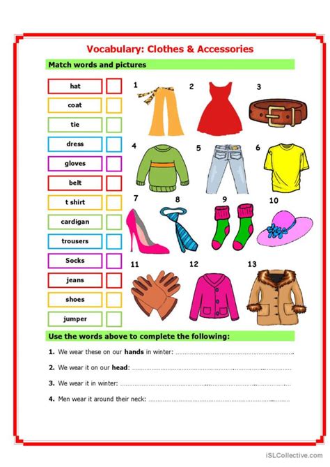 Download Vocabulary Work Clothes English Readers 
