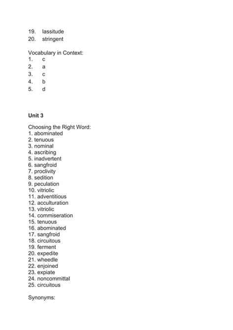 Full Download Vocabulary Workshop Answers Level F Enriched Edition 